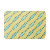 Tapis De Bain Mint Vert Jaune Noir Diagonal Rétro Moderne (Devant)