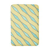 Tapis De Bain Mint Vert Jaune Noir Diagonal Rétro Moderne (Devant (Vertical))