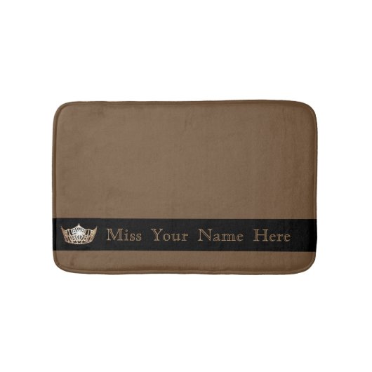 Tapis De Bain Miss America Brown & Crown Bath Mat (Devant)