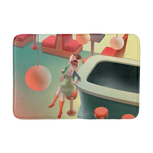 Tapis De Bain Miss Meow - Late Night Bar Series (Devant)