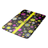 Tapis De Bain Mod Black Floral (Angle)