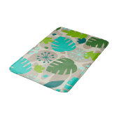 Tapis De Bain Mod Monstera Feuilles Abstrait Hawaï Tropical-Cool (Angle)