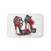 Tapis De Bain Mode Vampy | Strappy Ankle Stilettos avec Rose (Devant)