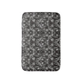 Tapis De Bain Modèle classique noir et gris Damas (Devant (Vertical))