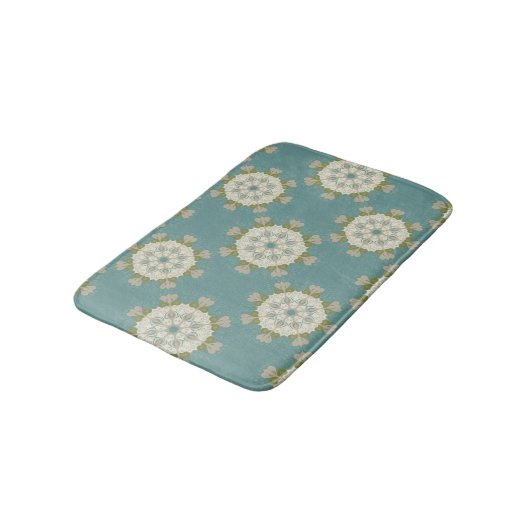 Tapis De Bain Modèle Damas avec éléments abstraits (Angle)