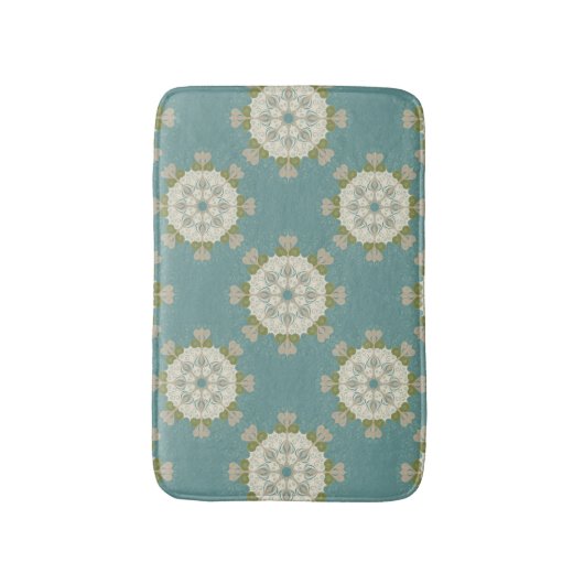 Tapis De Bain Modèle Damas avec éléments abstraits (Devant (Vertical))