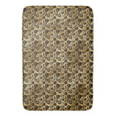 Tapis De Bain Modèle Damas noir et or (devant Vertical)