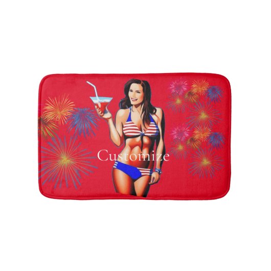 Tapis De Bain Modèle de conditionnement physique en bikini patri (Devant)