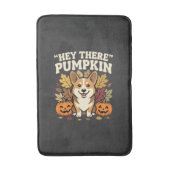 Tapis De Bain Modèle de Corgi Halloween Hey There Pumpkin (Devant (Vertical))