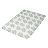Tapis De Bain Modèle de feuille âgée vert+blanc (Angle)