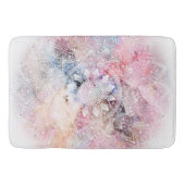 Tapis De Bain Modèle de mandala blanc blanc Whimsical (Devant)