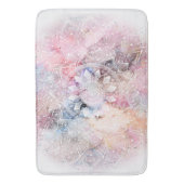 Tapis De Bain Modèle de mandala blanc blanc Whimsical (devant Vertical)