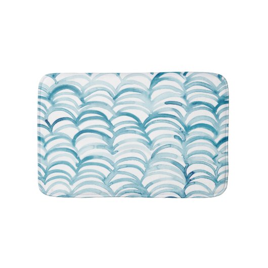 Tapis De Bain Modèle de style japonais Vague bleueIllustration (Devant)
