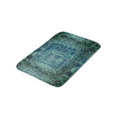 Tapis De Bain Modèle de tapis oriental en blues (Angle)