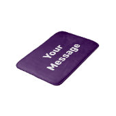 Tapis De Bain Modèle de texte de message simple violet et blanc (Angle)