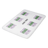 TAPIS DE BAIN MODÈLE DE TEXTE D'IMAGE BLANCHE SIMPLE MODERNE (Angle)