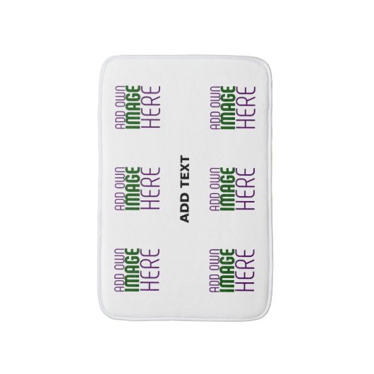 TAPIS DE BAIN MODÈLE DE TEXTE D'IMAGE BLANCHE SIMPLE MODERNE (Devant (Vertical))