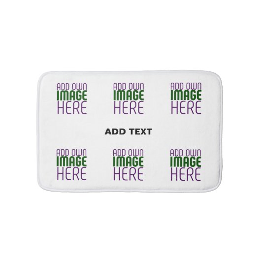 TAPIS DE BAIN MODÈLE DE TEXTE D'IMAGE BLANCHE SIMPLE MODERNE (Devant)