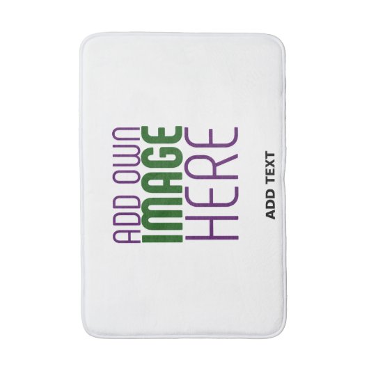 TAPIS DE BAIN MODÈLE DE TEXTE D'IMAGE BLANCHE SIMPLE MODERNE (Devant (Vertical))