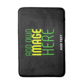 TAPIS DE BAIN MODELE DE TEXTE D'IMAGE NOIRE SIMPLE ET MODIFIABLE (Devant (Vertical))