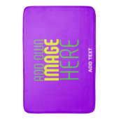TAPIS DE BAIN MODÈLE DE TEXTE D'IMAGE VIOLET SIMPLE MODERNE (devant Vertical)