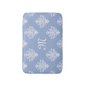 Tapis De Bain Modèle Fille Lavande Damas Avec Joli Monogramme (Devant (Vertical))