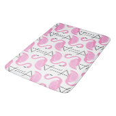 Tapis De Bain Modèle Flamingo rose moderne simple (Angle)