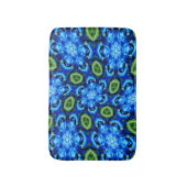 Tapis De Bain Modèle Floral bleu Abstrait (Devant (Vertical))