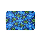 Tapis De Bain Modèle Floral bleu Abstrait (Devant)