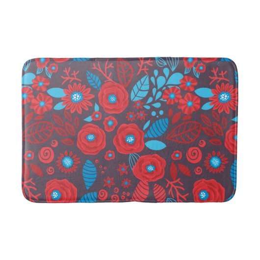 Tapis De Bain Modèle floral de Doodle (Devant)