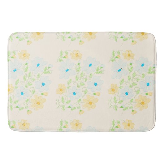 Tapis De Bain Modèle floral élégant (Devant)