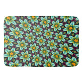 Tapis De Bain Modèle Floral Étoiles Vertes (Devant)