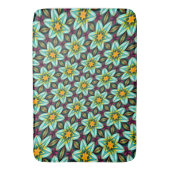 Tapis De Bain Modèle Floral Étoiles Vertes (devant Vertical)