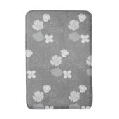 Tapis De Bain Modèle floral gris et blanc moderne (Devant (Vertical))