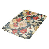 Tapis De Bain Modèle floral japonais Ukiyo-E Art (Angle)