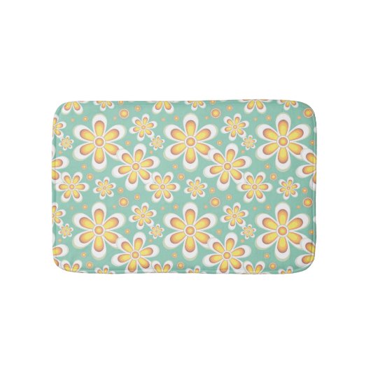 Tapis De Bain Modèle floral jaune (Devant)