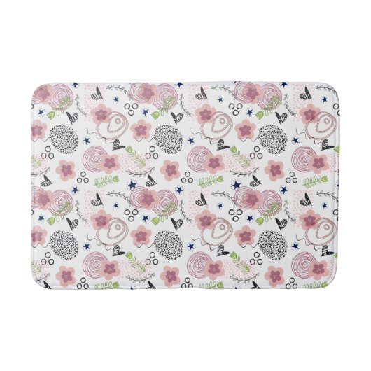Tapis De Bain Modèle floral mou (Devant)