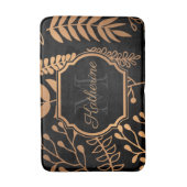 Tapis De Bain Modèle Floral Or (Devant (Vertical))