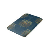 Tapis De Bain Modèle Mandala Damask Or (Angle)