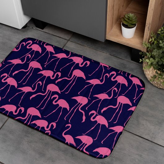 Tapis De Bain Modèle marine et flamant rose
