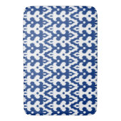 Tapis De Bain Modèle marocain Ikat Damask, Cobalt bleu & blanc (devant Vertical)
