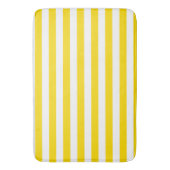 Tapis De Bain Modèle moderne blanc rayé jaune Grand (devant Vertical)