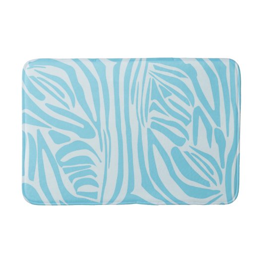 Tapis De Bain Modèle Zèbre Bleu (Devant)
