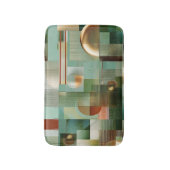 Tapis De Bain Modern Abstract Bauhaus Green Gold Pattern (Devant (Vertical))