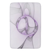 Tapis De Bain Modern Abstract Fractal Art Lavender Gray (devant Vertical)