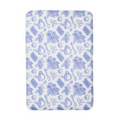 Tapis De Bain Modern Blue Toile Cacao and Chocolate Pattern (Devant (Vertical))