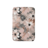Tapis De Bain Modern Blush Pink Gray Floral  (Devant (Vertical))