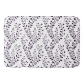 Tapis De Bain Modern Boho Floral Pattern Plum White (Devant)