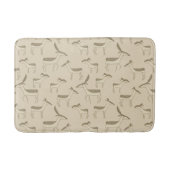 Tapis De Bain Modern Deer Illustration Beige Pattern (Devant)