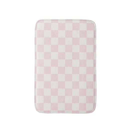 Tapis De Bain Modern Pink Checkered Pattern (Devant (Vertical))